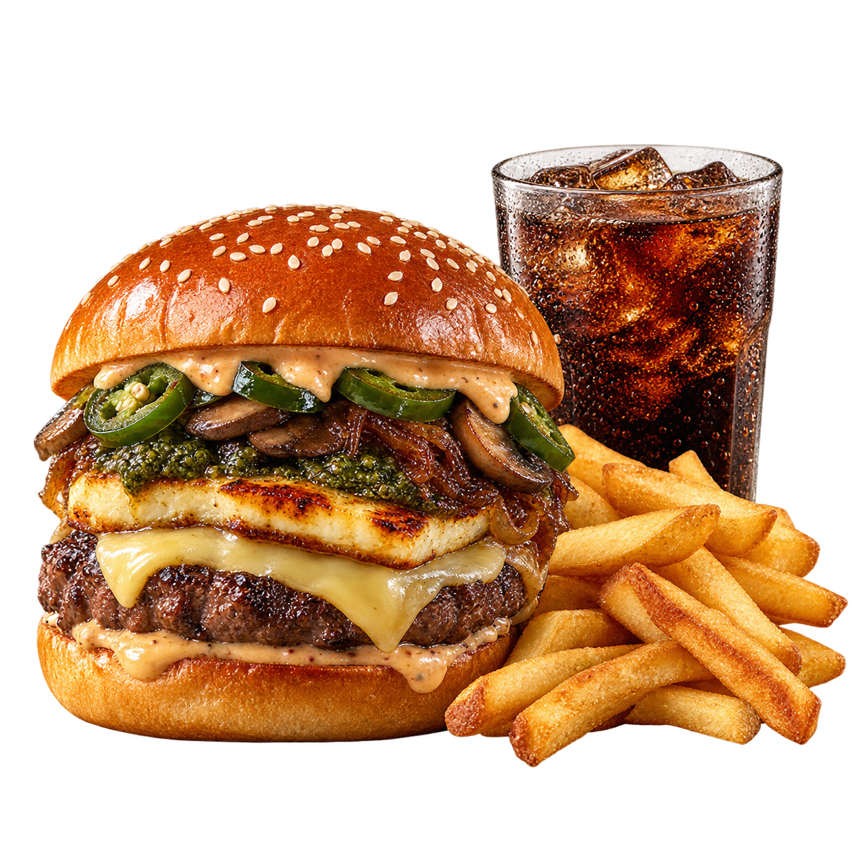 Special Burger + Cips + Cola 200ml