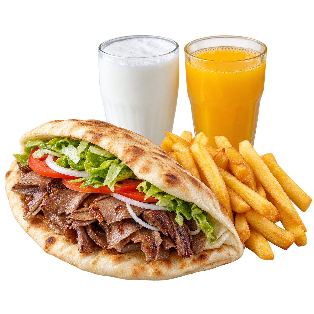 Döner Kıbrıs Pidesi – Cips + Ayran / Meyve Suyu