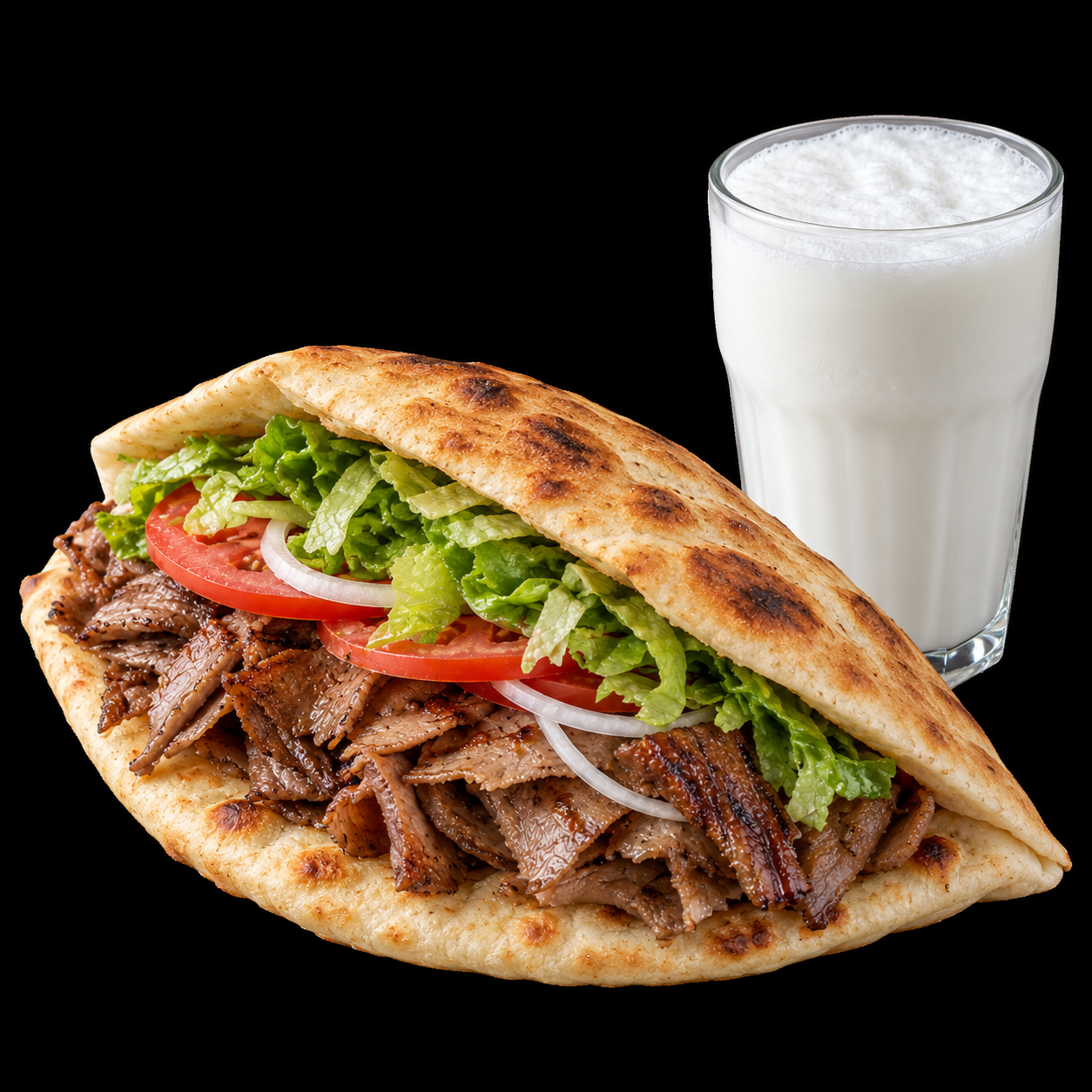 Et Döner Kıbrıs Pidesi + Ayran